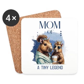 Mom of a little king - Coasters (set of 4) - white - Front