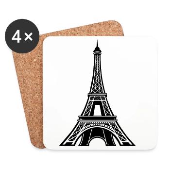 Tour Eiffel Paris - Dessous de verre (lot de 4) - blanc - Devant