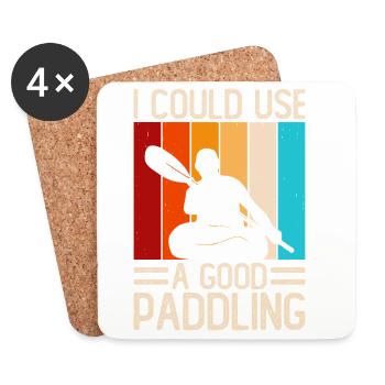 Humor Paddle Paddleboard für Amateure - Untersetzer (4er-Set) - Weiß - Vorne
