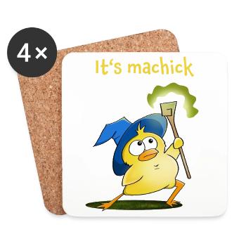 Magic Chick Spell Design - Coasters (set of 4) - white - Front