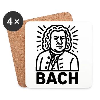 Johann Sebastian Bach - Untersetzer (4er-Set) - Weiß - Vorne