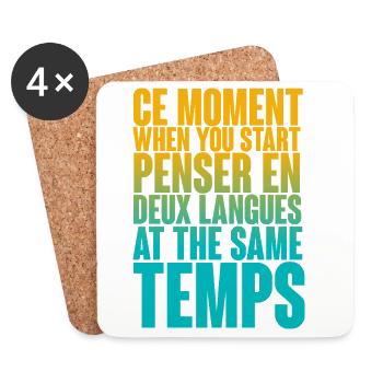 DICTON COOL POUR LES MULTILINGUES, LES INTERNATIONAUX - Dessous de verre (lot de 4) - blanc - Devant