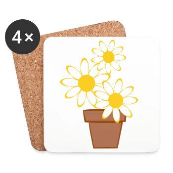 Daisies - Coasters (set of 4) - white - Front