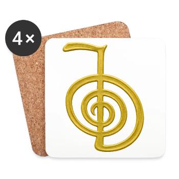 Cho Ku Rei – Energy & Protection - Coasters (set of 4) - white - Front