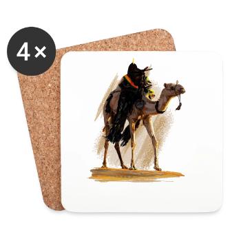 Chameau - Dessous de verre (lot de 4) - blanc - Devant