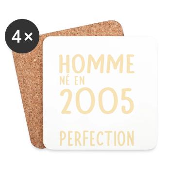 20th Birthday - Born in November 2005 - Coasters (set of 4) - white - Front