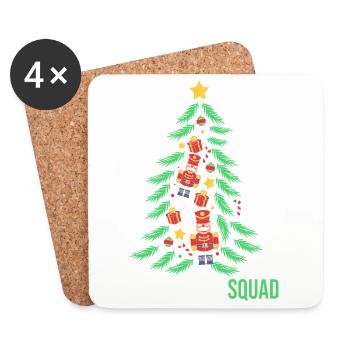 Weihnachten Nussknacker - Untersetzer (4er-Set) - Weiß - Vorne