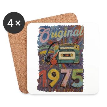 Original 1975 Retro Player Graffiti Painted Painter - Coasters (set of 4) - white - Front