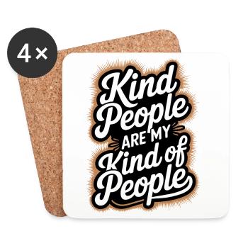 Kind People Are My Kind Of People - Coasters (set of 4) - white - Front