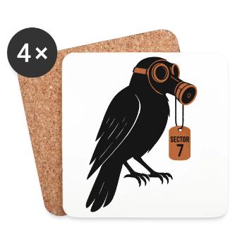 Underground Raven Sector 7 - Coasters (set of 4) - white - Front