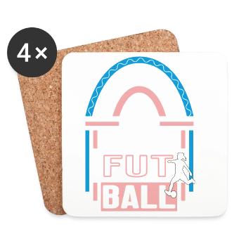 Futsal Jubiläum 10 Jahre Trainerin Spielerin - Untersetzer (4er-Set) - Weiß - Vorne