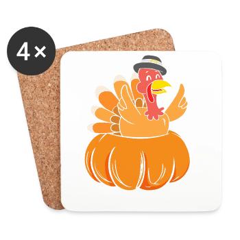 Thanksgiving Maman Maman Maman Grand-mère - Dessous de verre (lot de 4) - blanc - Devant
