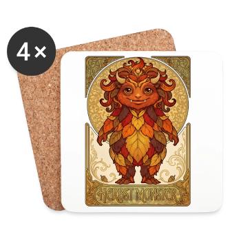 Autumn Monsters of Foliage - Coasters (set of 4) - white - Front