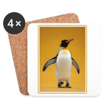 Pingouins Pingouin - Dessous de verre (lot de 4) - blanc - Devant
