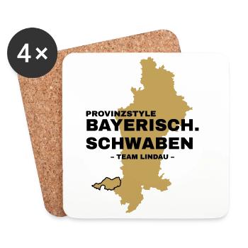 Swabia | LINDAU - Coasters (set of 4) - white - Front