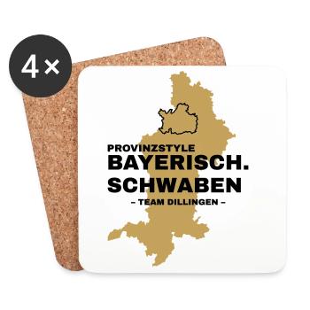 Schwaben | DILLINGEN - Untersetzer (4er-Set) - Weiß - Vorne