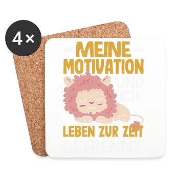 My motivation and I - currently separated - Coasters (set of 4) - white - Front