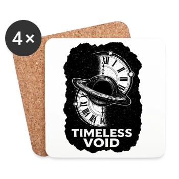 TIMELESS VOID – The Black Hole of Time - Coasters (set of 4) - white - Front