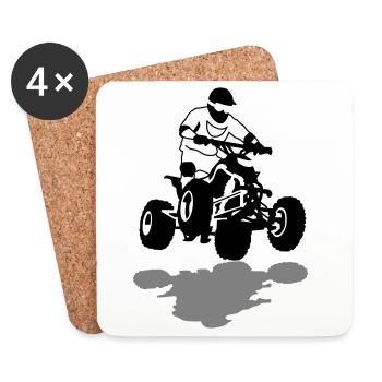 quad bike - Coasters (set of 4) - white - Front