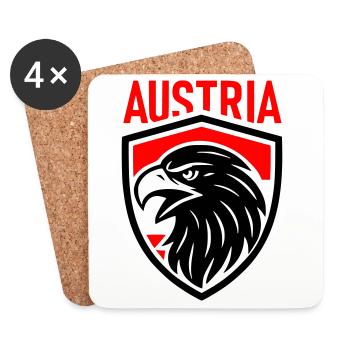 Austria Eagle Coat of Arms AUSTRIA - Coasters (set of 4) - white - Front