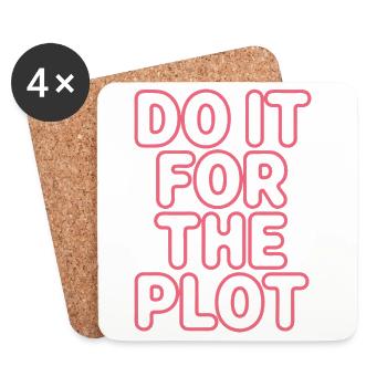 Do It For The Plot Neon - Untersetzer (4er-Set) - Weiß - Vorne