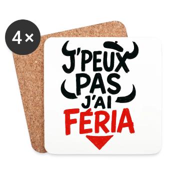 Ich kann nicht, Feria - Untersetzer (4er-Set) - Weiß - Vorne