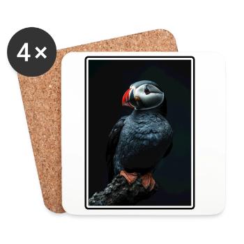 Puffin Papageientaucher - Untersetzer (4er-Set) - Weiß - Vorne