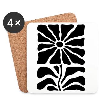 Bloom Design - custom design paint! - Coasters (set of 4) - white - Front