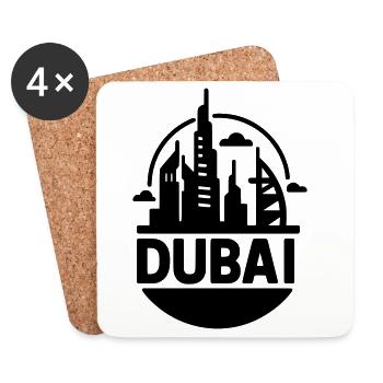 Dubai Silhouette - Dessous de verre (lot de 4) - blanc - Devant