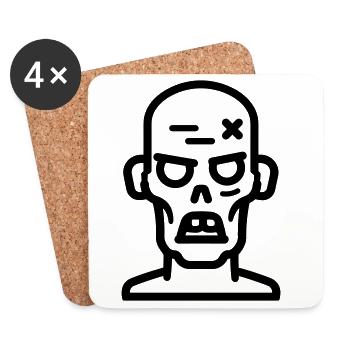 zombie - Coasters (set of 4) - white - Front