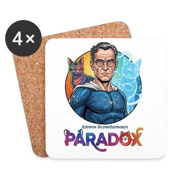 Cosmo-Schrödinger-Paradoxon - Untersetzer (4er-Set) - Weiß - Vorne