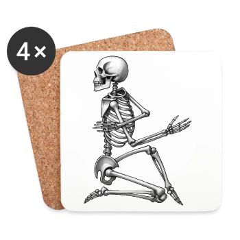 SKELETON DANCER - black & white - Dessous de verre (lot de 4) - blanc - Devant