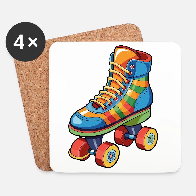 Roller skate - Coasters (set of 4) - white