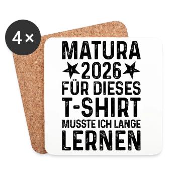 Matura 2026 Graduation T-Shirt - Coasters (set of 4) - white - Front