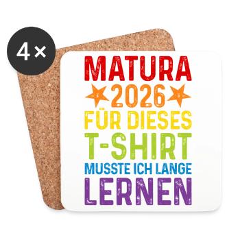 Matura 2026 T-Shirt - Coasters (set of 4) - white - Front