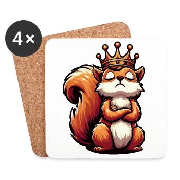 Eichhörnchen Eichhorn Eichhörnchenliebhaber Nager - Untersetzer (4er-Set) - Weiß - Vorne