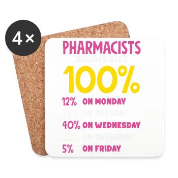Apotheker Pharmazeutisch-technischer - Untersetzer (4er-Set) - Weiß - Vorne