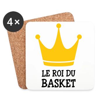 Le Roi du Basket - Dessous de verre (lot de 4) - blanc - Devant