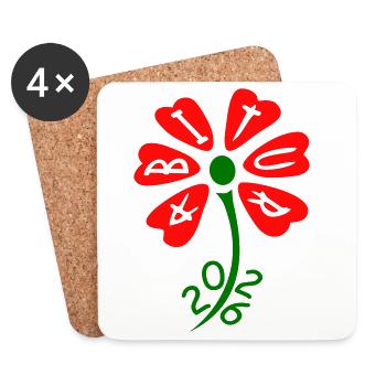 Abitur 2026 - Coasters (set of 4) - white - Front