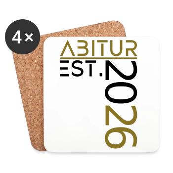 Abitur 2026 - Coasters (set of 4) - white - Front