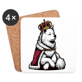 Chiens bergers blancs bergers - Dessous de verre (lot de 4) - blanc - Devant