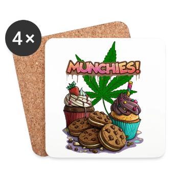 Munchies - Untersetzer (4er-Set) - Weiß - Vorne