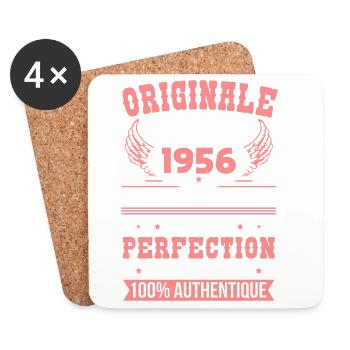 1956 – Einzigartiges Exemplar – Premiumqualität - Untersetzer (4er-Set) - Weiß - Vorne