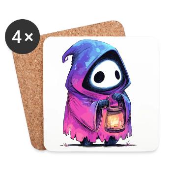 Glowing Cave Spirit - Coasters (set of 4) - white - Front
