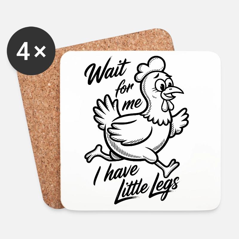 Wait for me I have little legs - Untersetzer (4er-Set) - Weiß