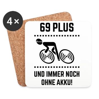 69 Plus – still without battery! Bicycle Road Bike B - Coasters (set of 4) - white - Front