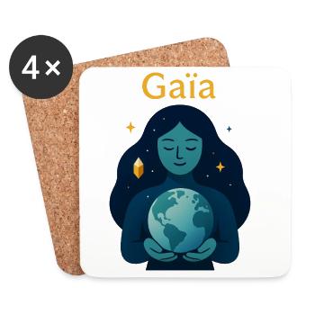 Gaïa cosmique éternelle - Dessous de verre (lot de 4) - blanc - Devant