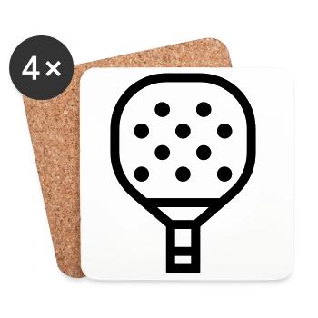 Padel - Untersetzer (4er-Set) - Weiß - Vorne