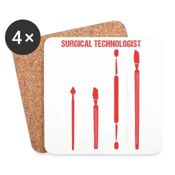 CTA Surgeon Surgery - Coasters (set of 4) - white - Front