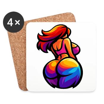 Female Forms - Coasters (set of 4) - white - Front